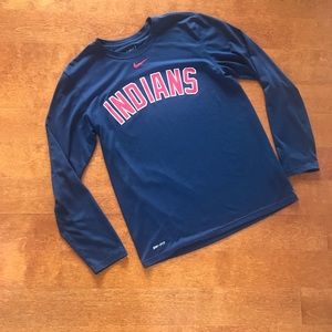 Cleveland Indians long sleeved shirt in navy